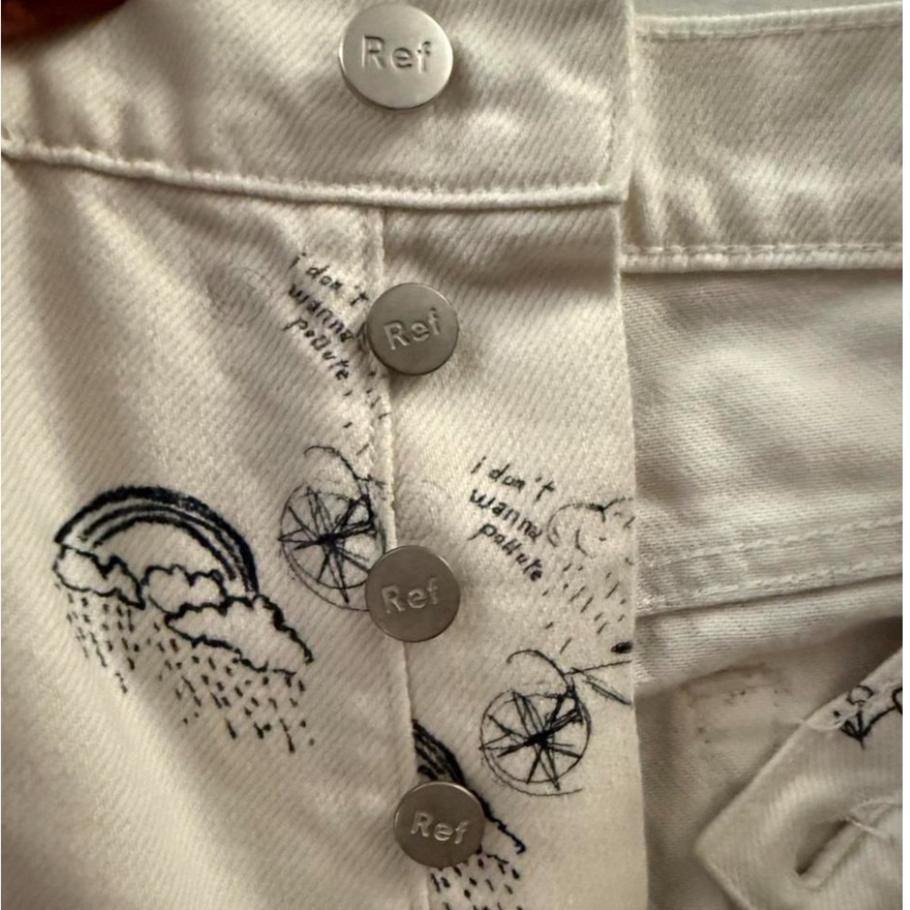 Reformation Cynthia High Rise Graffiti Jeans -Sample - Picture 7 of 7